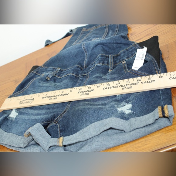 Kancan Exclusive For Maurices Maternity Blue Short Overalls Size M - Picture 8 of 10
